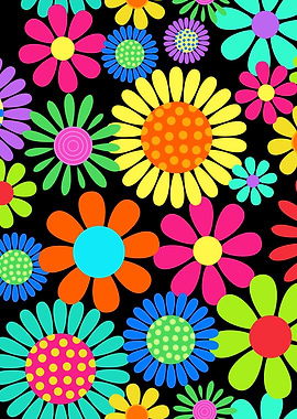 Retro Daisy Flower Power