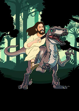 God Riding Dinosaur
