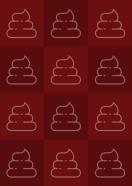 Poop Icons Art Red 1