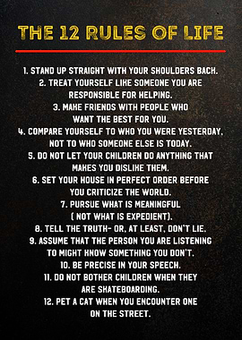 THE 12 RULES OF LIFE