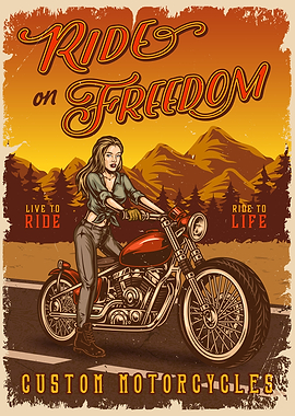 Motorcycle Girl Ride