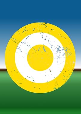 Saffron and White Target