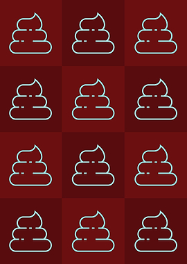 Poop Icons Art Red 2