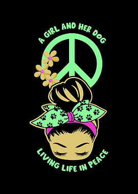 Dog Girl Peace