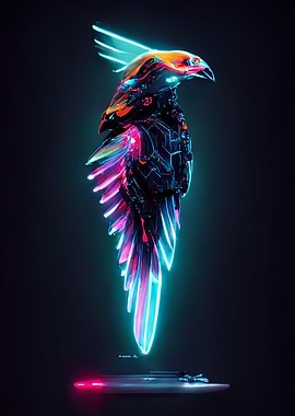 Cyber Neon Hawk
