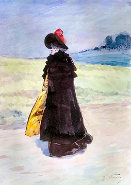 Elegant in a black cape