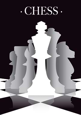 Chess pieces silhouette