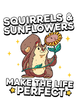 Squirrel Sunflower Garden