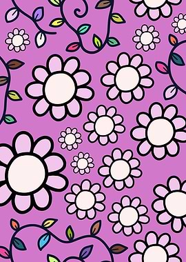 Fresh Pink Daisy Blossoms