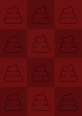 Poop Icons Art Red 3