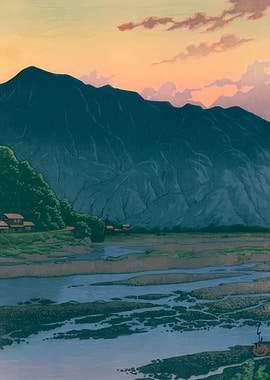 Ukiyo e Chichibu Evening