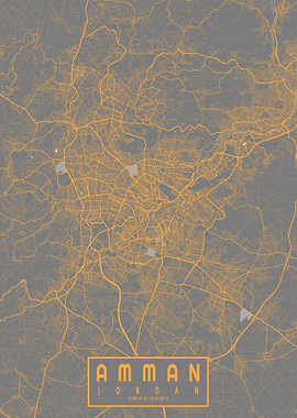 Amman City Map Bauhaus
