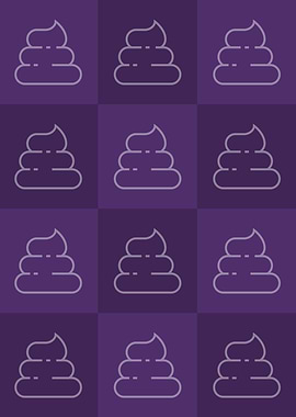 Poop Icons Art Purple 1