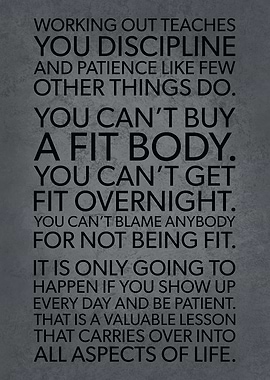 Working Out Teaches You