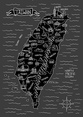 Dark map of Taiwan