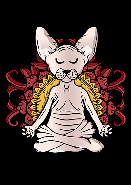 Sphynx Cat Meditation Yoga