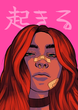 a girl with cynical eyes