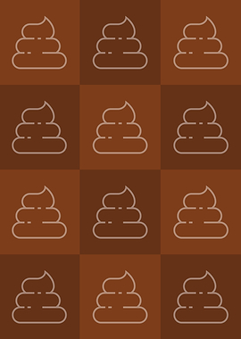 Poop Icons Art Orange 1
