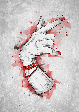 Metal Hand splash abstract