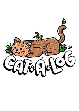 CAT A LOG wooden cat