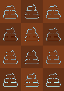 Poop Icons Art Orange 2
