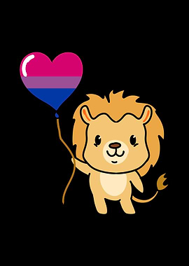 Lion Balloon Bi Pride
