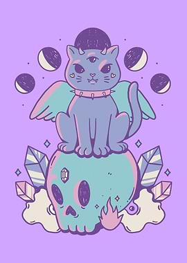 Pastel Goth Cat