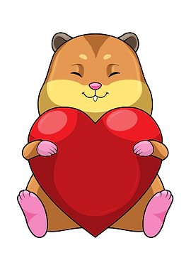 Hamster Love Heart