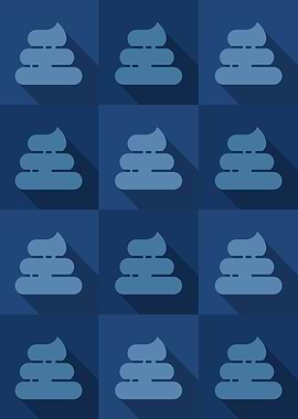 Poop Icons Art Blue 4