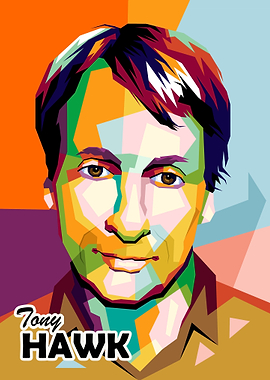 Skater in amazing pop art