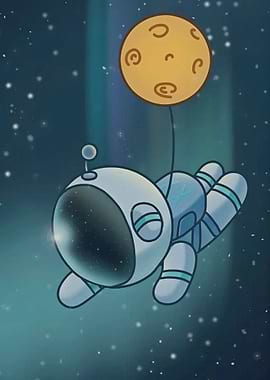 Astronaut Flying in Space