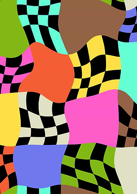 Wonky Checkered Tiles