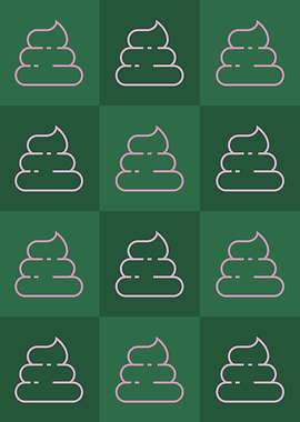 Poop Icons Art Green 2