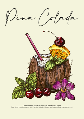 Pina Colada Cocktail Drink