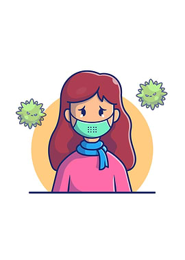 Cute Girl Sad Sick Fever