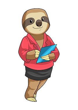 Sloth Secretary Pen Paper