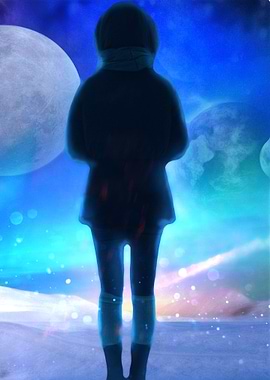 Alone in spaceMetal Poster