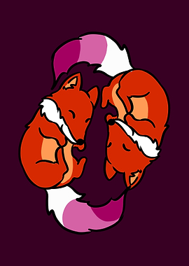Yin Yang Foxes Lesbian