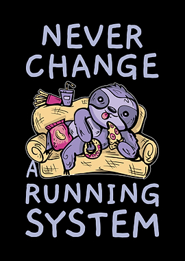 Fast Food Sloth On A Sofa