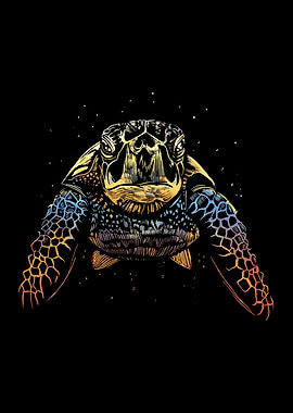 Colorful turtle animal