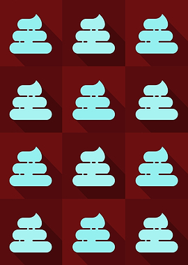 Poop Icons Art Red 5