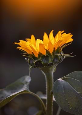 Sunflower field, macro