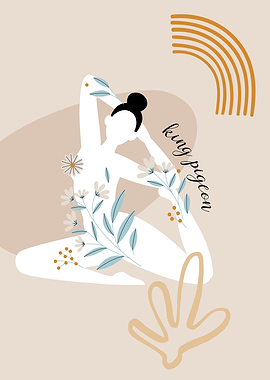 Boho Yoga Girl Flowers