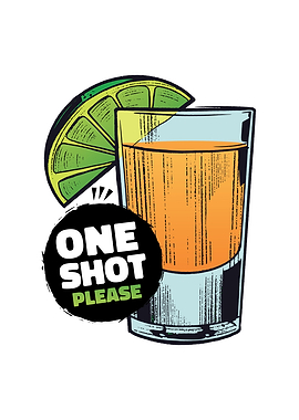 Tequila shot drink design