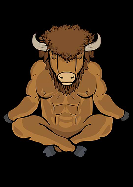 Buffalo Yoga Zen Bison