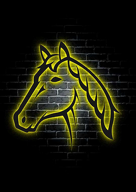 Horse Animel Neon