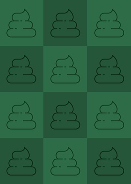 Poop Icons Art Green 3