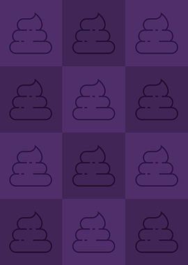 Poop Icons Art Purple 3