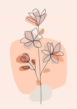 Floral Continuous line