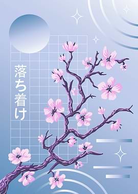 Sakura tree vaporwave